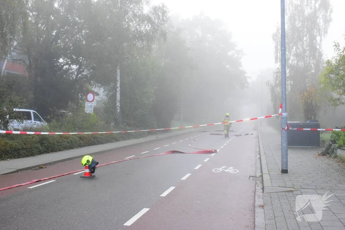 Straat afgezet na gaslekkage