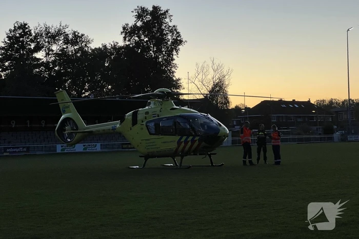 Traumahelikopter trekt veel bekijks