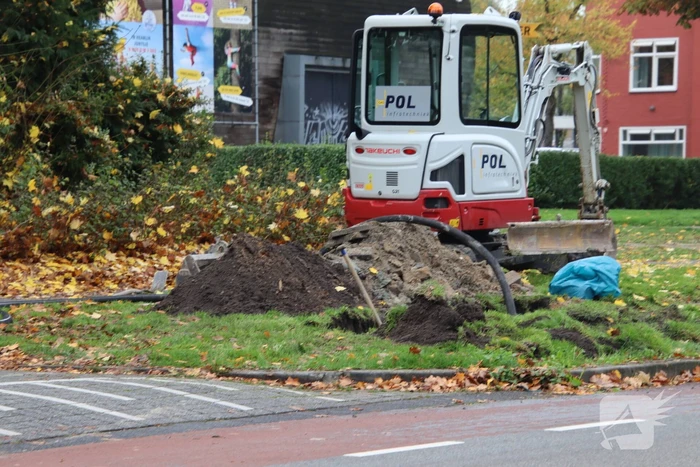 Gasleiding geraakt bij graafwerkzaamheden