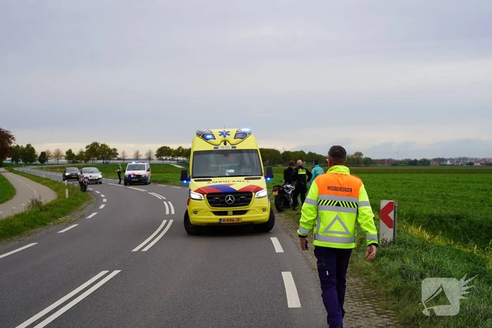 Motorrijder gewond na val