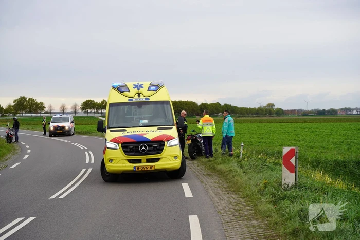 Motorrijder gewond na val