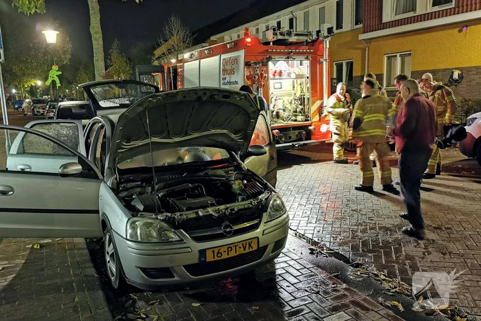 Auto beschadigd door brand