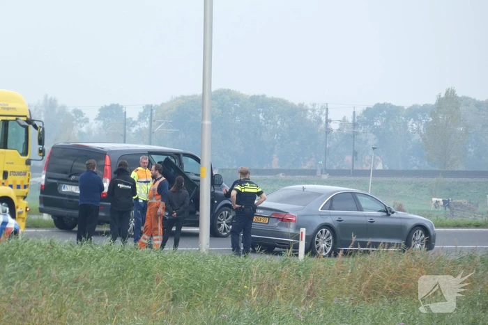 Veel schade bij aanrijding oprit