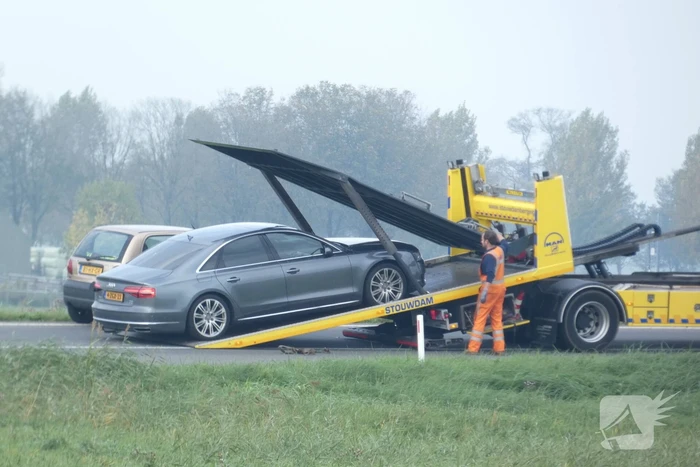 Veel schade bij aanrijding oprit