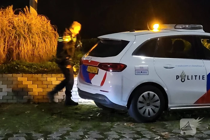 Bestuurder botst op rotonde na klapband
