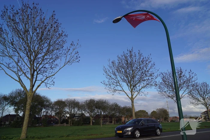 Vlaggen van IJsselmeervogels opgehangen