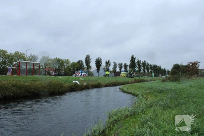 Automobilist ramt bushokje en boom