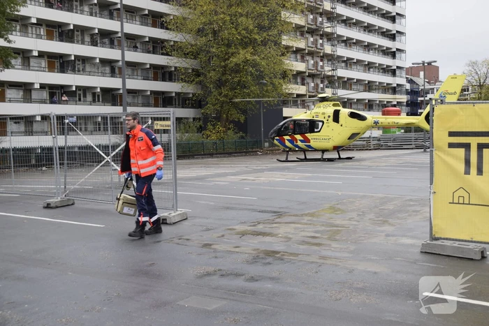 Traumahelikopter trekt veel bekijks