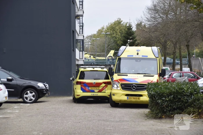Traumahelikopter trekt veel bekijks
