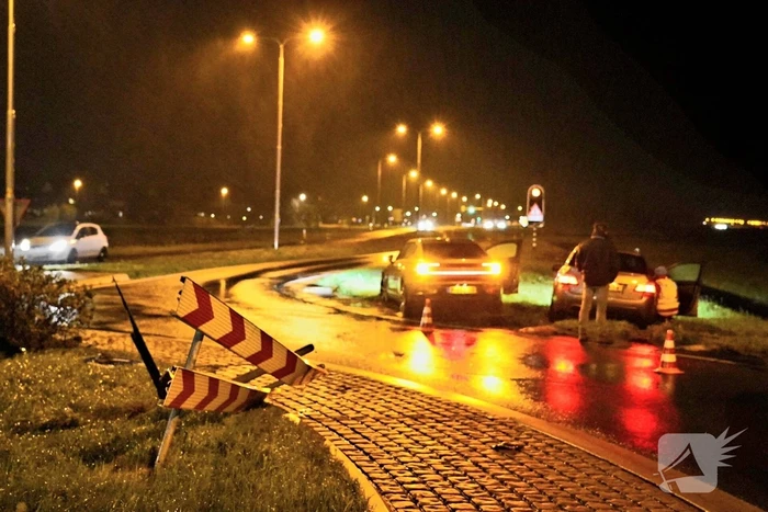 Automobilist aangehouden na dat hij rotonde mist