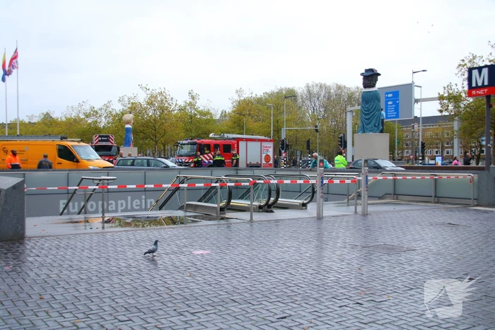 Veel rookontwikkeling op metrostation