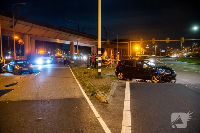 Veel schade na flinke aanrijding