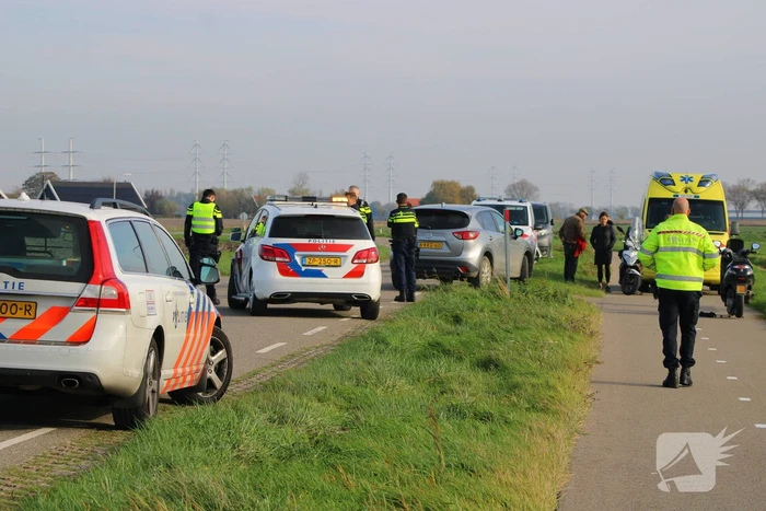 Gewonde bij aanrijding met scooter