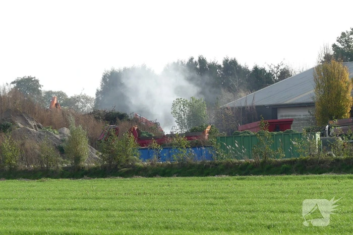 Brand bij hoveniers bedrijf in berghem