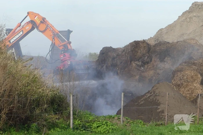 Brand bij hoveniers bedrijf in berghem