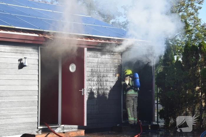 Uitslaande brand in clubgebouw tennisvereniging