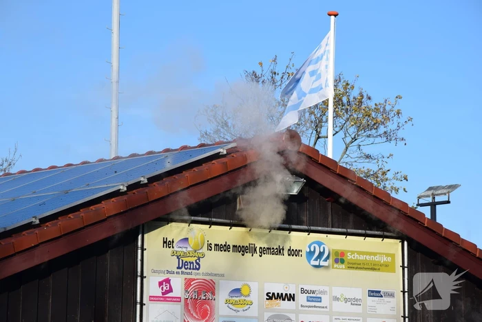 Uitslaande brand in clubgebouw tennisvereniging