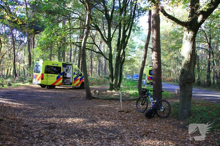 Meerdere mountainbikers ten val in bos, één zwaargewond