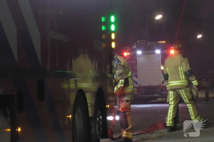 Veel rookontwikkeling bij brand in container
