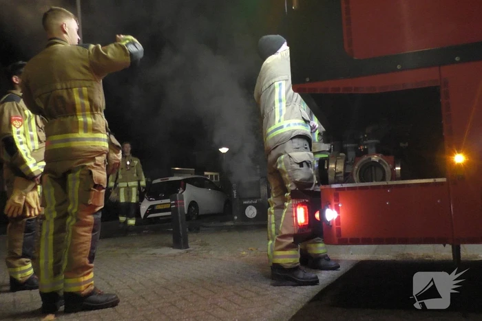 Veel rookontwikkeling bij brand in container