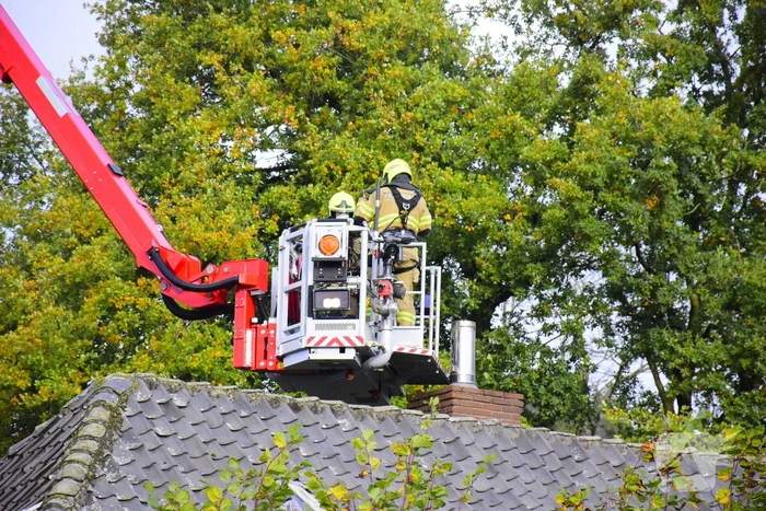 Schoorsteenbrand bij kampeerboerderij De Houtkamp