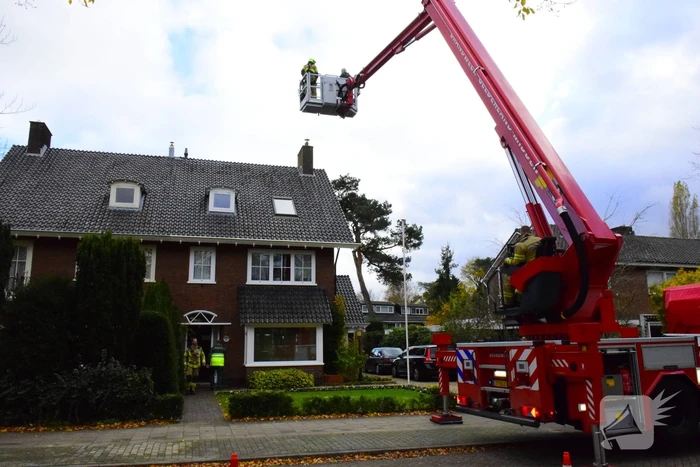 Vastzittende kauw uit schoorsteen gehaald