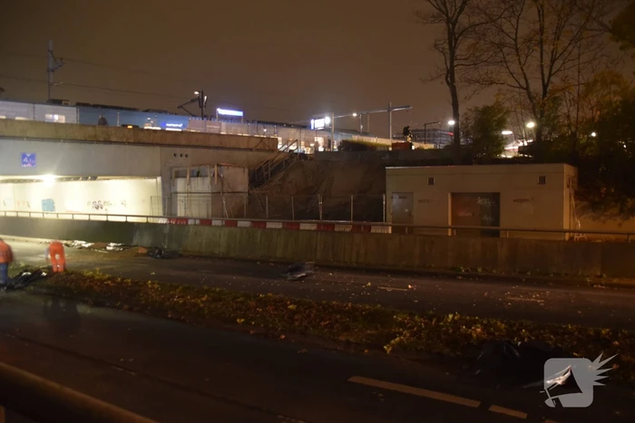 Weg afgesloten door plaatsing voetgangersbrug