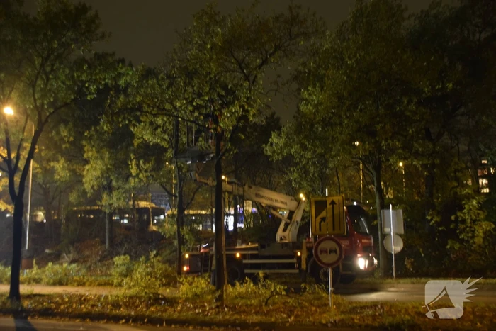 Weg afgesloten door plaatsing voetgangersbrug