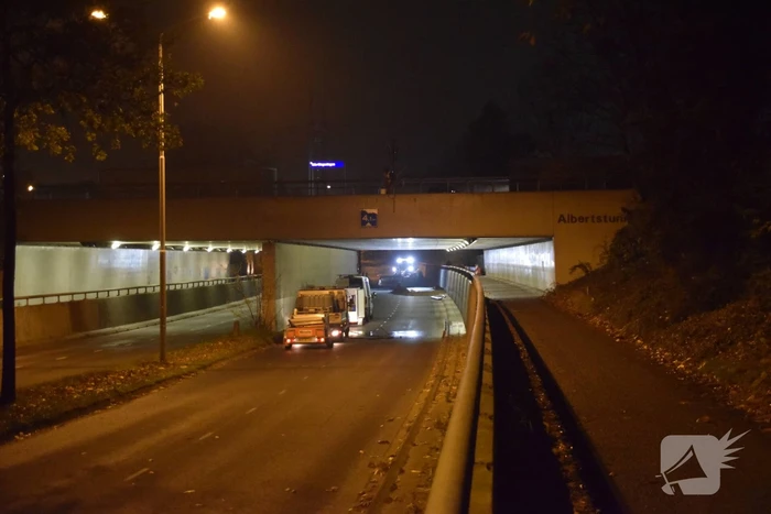 Weg afgesloten door plaatsing voetgangersbrug