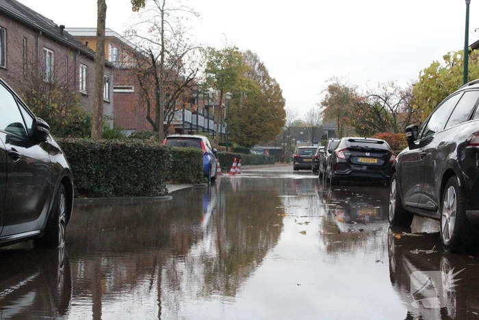 Vrouw valt in sinkhole door waterlekkage