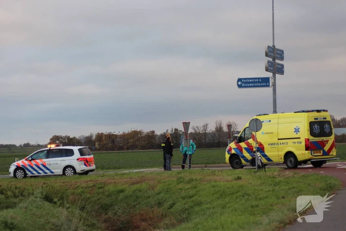 Automobilist en fietser in botsing