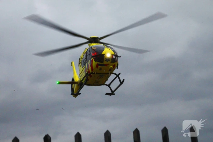 Traumahelikopter landt voor medisch incident