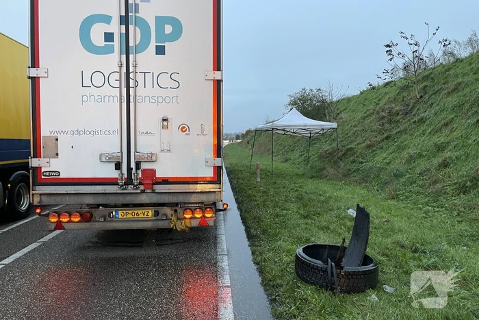Veel vertraging door vrachtwagen met pech