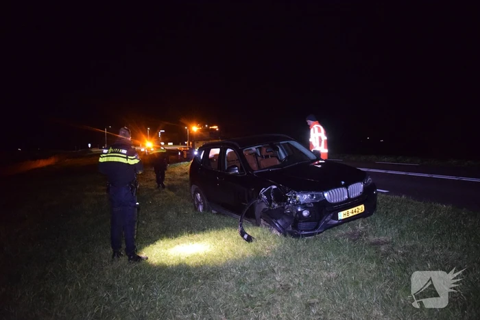 Auto zwaar beschadigd bij eenzijdig ongeval