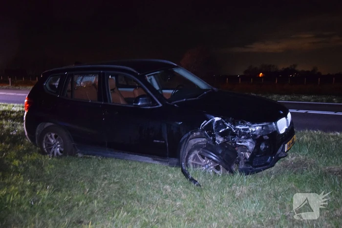 Auto zwaar beschadigd bij eenzijdig ongeval