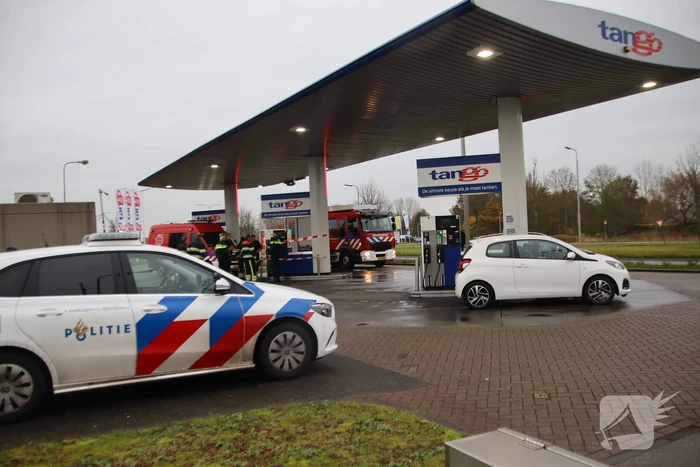 Brandstoflekkage bij tankstation