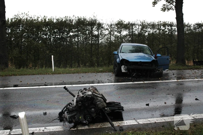 Ravage nadat auto op boom botst