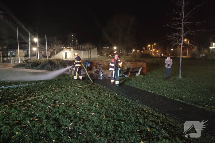 Scooter volledig uitgebrand