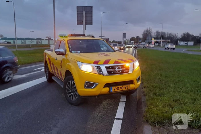 Flinke file door botsing tussen twee voertuigen