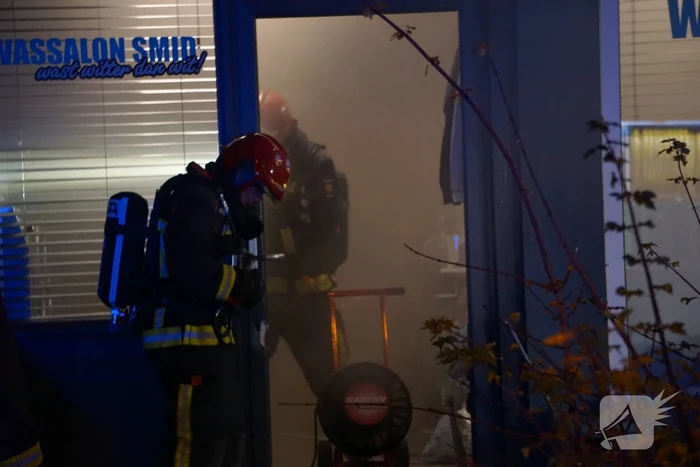 Veel rookontwikkeling bij brand in wasserette