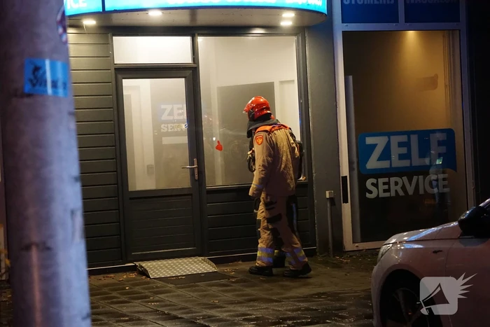 Veel rookontwikkeling bij brand in wasserette