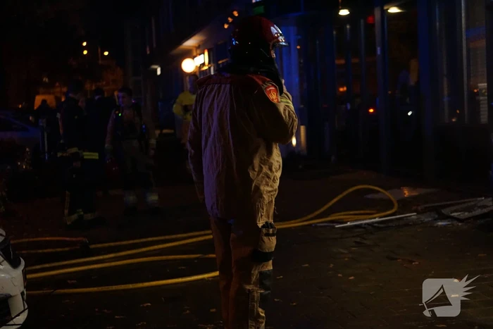 Veel rookontwikkeling bij brand in wasserette