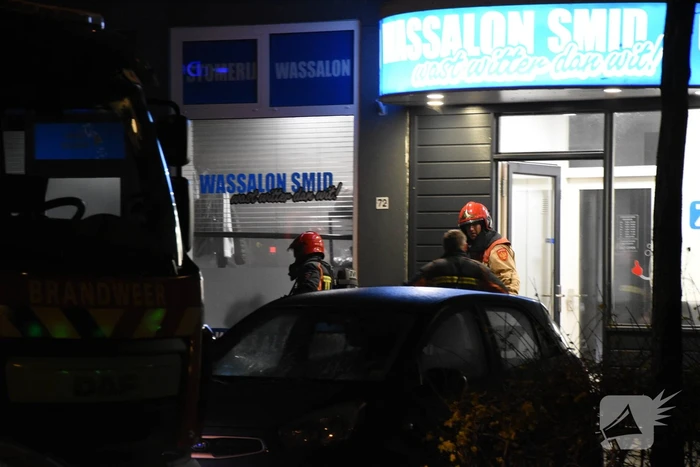 Veel rookontwikkeling bij brand in wasserette