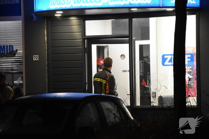Veel rookontwikkeling bij brand in wasserette