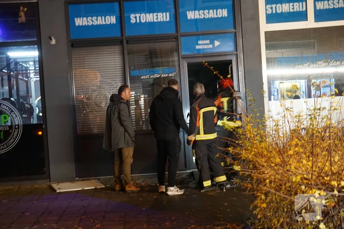 Veel rookontwikkeling bij brand in wasserette