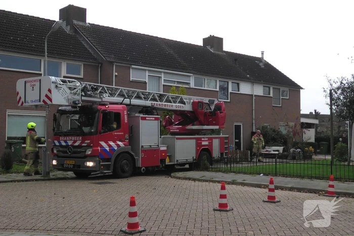 Brand in schoorsteen hoekwoning