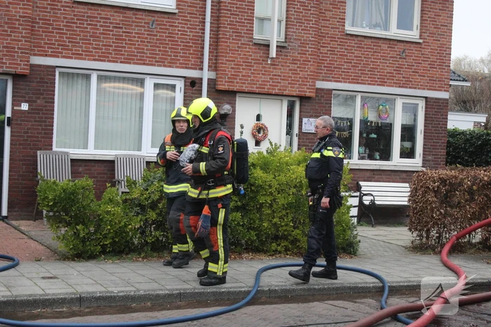Flinke rookontwikkeling bij woningbrand