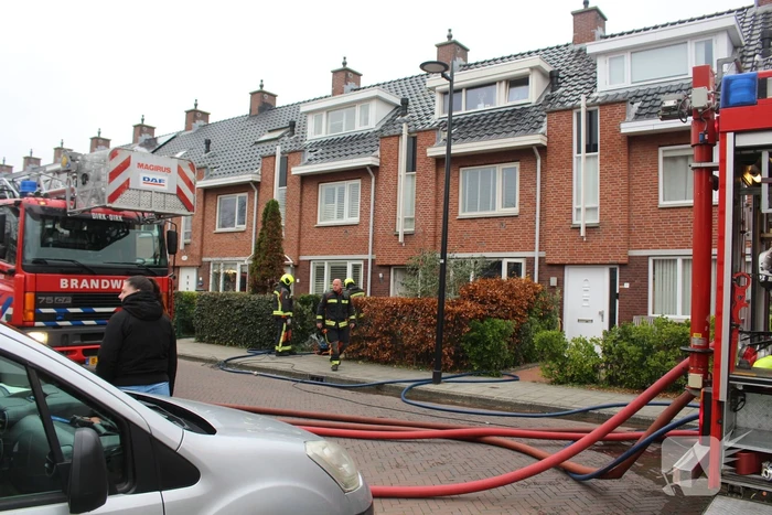 Flinke rookontwikkeling bij woningbrand