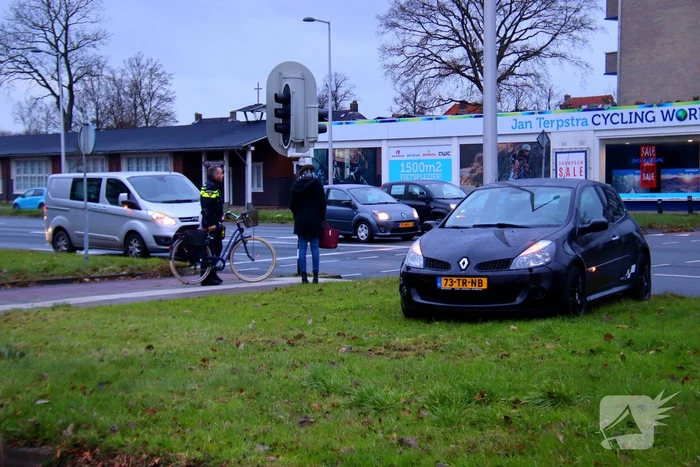 Fietser gewond bij botsing met personenwagen