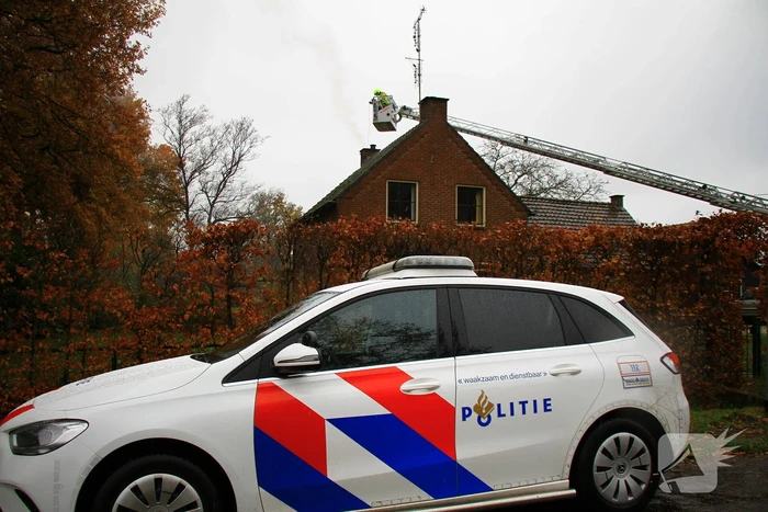 Veel rookontwikkeling door schoorsteenbrand